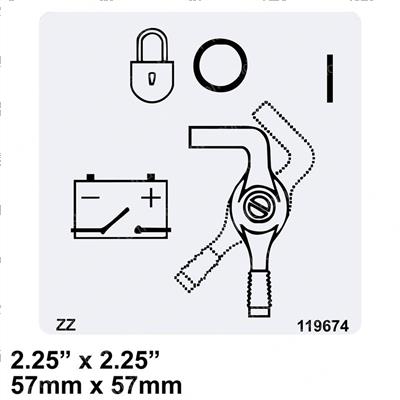 Picture of Decal - Emergency Battery