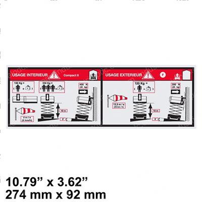 Picture of Decal - Max Floor & Load Cap.
