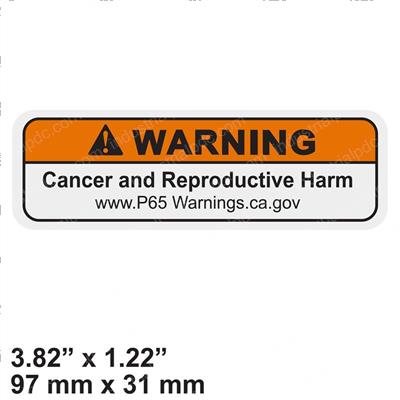 Picture of Decal - Warning Prop 65