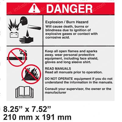Picture of Decal - Danger Booster Cable