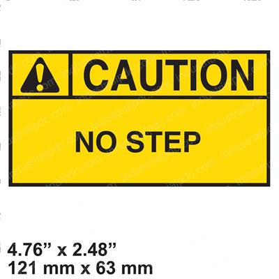 Picture of Decal - Caution No Step