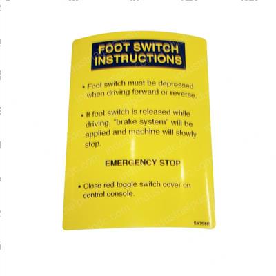 Picture of Decal - Brake Switch Instruct.