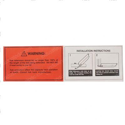 Picture of Decal - Fork Ext Instructions