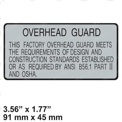Picture of Decal - Overhead Guard Load