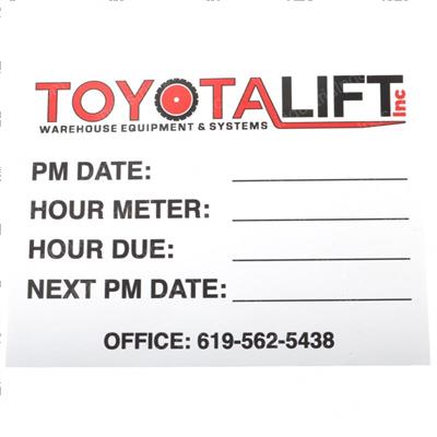 Picture of Decal - Toyota Lift