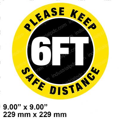 Picture of Decal - Please Keep Safe Dist