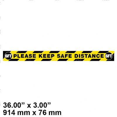 Picture of Decal - Safe Distance 6ft
