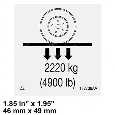 Picture of Decal - Wheel Load 2220kg