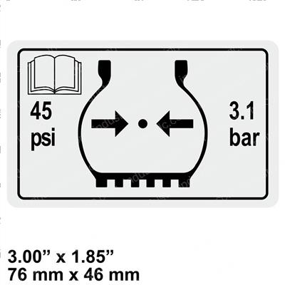 Picture of Label Tire Pressure 45 Psi