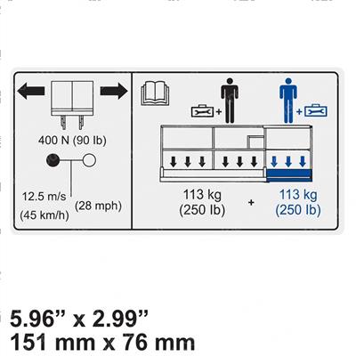Picture of Decal - Vl  Capacity 2p 500lb