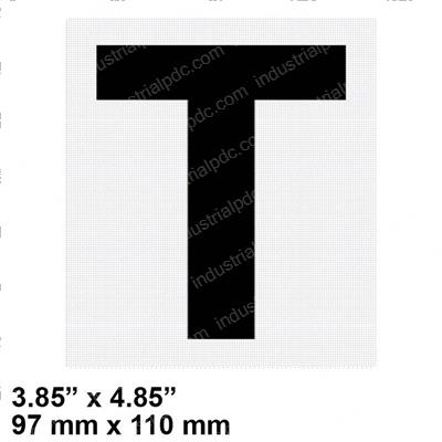 Picture of Decal - Letter T Grey