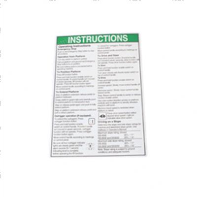 Picture of Decal-Op Inst-Plat-Gs32 Ansi
