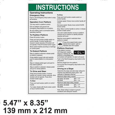 Picture of Decal - Op Inst Plat