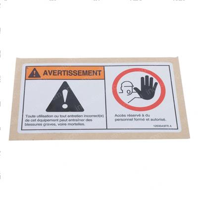 Picture of Decal Compartment Access Fr