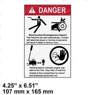 Picture of Decal Danger Operation Auto