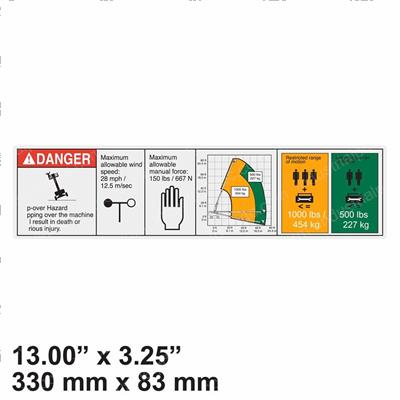 Picture of Decal - Danger Tipover