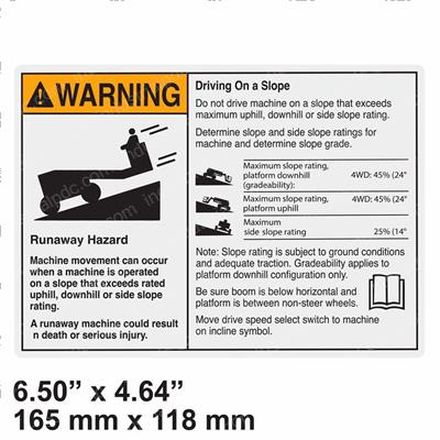 Picture of Decal - Warning Slope