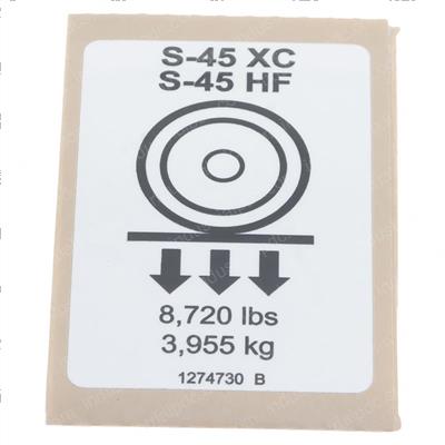 Picture of Decal, Label, Wheel Load S-45