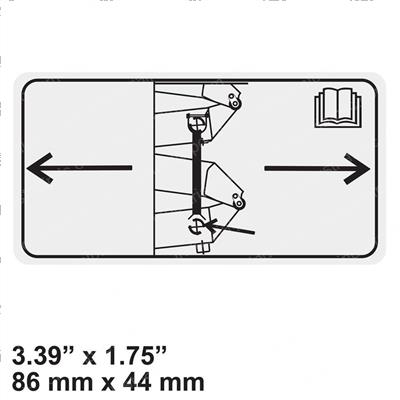 Picture of Decal - Place Safety Bar Here
