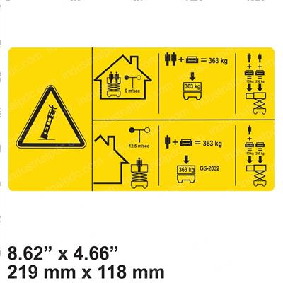Picture of Decal - Max Capacity 363kg