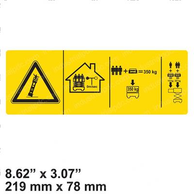 Picture of Decal - Ce Max Capacity 350kg