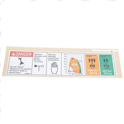 Picture of Decal, Inst Plat Cap Sx-105 Xc,