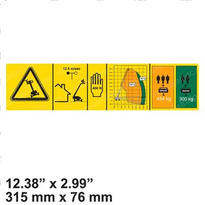 Picture of Decal - Danger Capacity S85