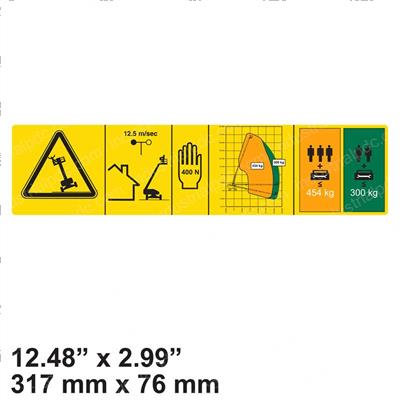 Picture of Decal - Danger Capicity S-65