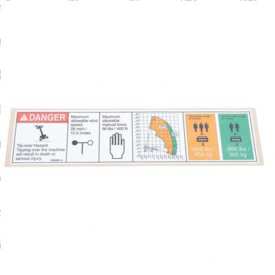 Picture of Decal, Danger, Capacity, S-45