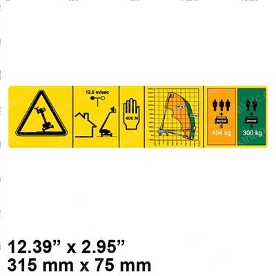 Picture of Decal - Danger, Capacity, S-45