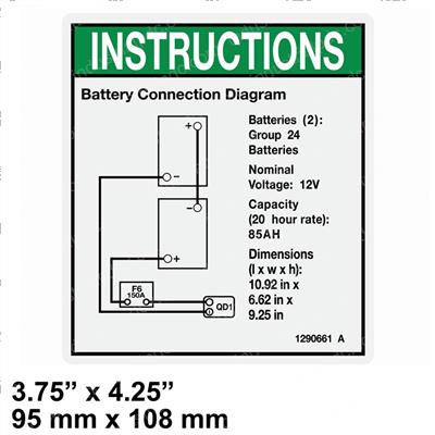 Picture of Decal,instruct,battery Connect