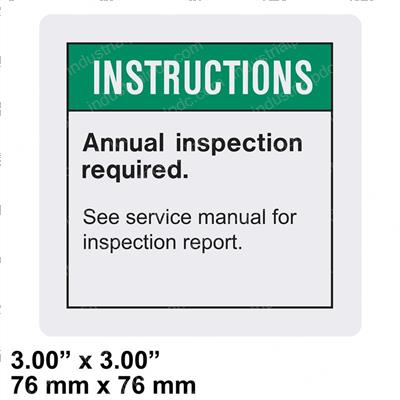 Picture of Decal,instruct-Annual Insp