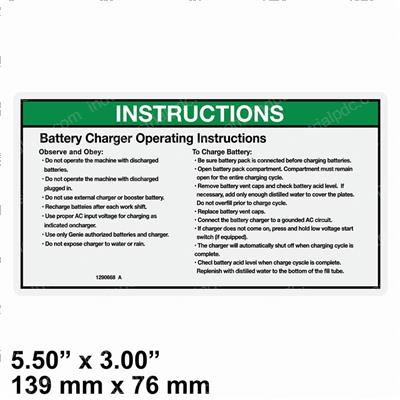 Picture of Decal - Op Instruction Charger