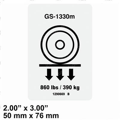 Picture of Decal,label,wheel Load 1330