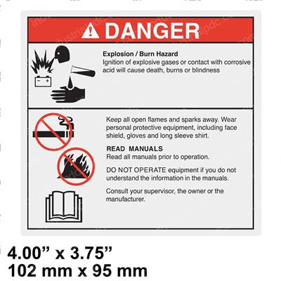 Picture of Decal,danger,battery Safety