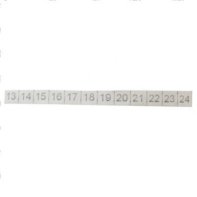 Picture of Number Sheet Wago #13-#24