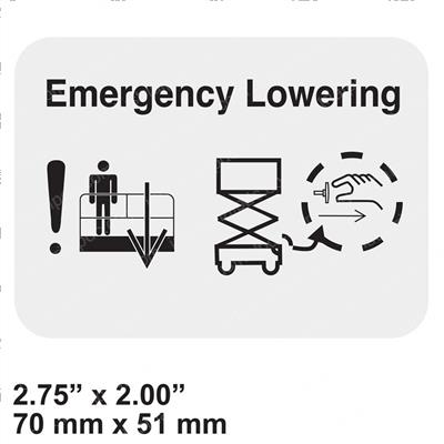 Picture of Decal,emergency Lowering,