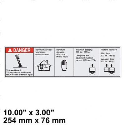 Picture of Decal,danger,cap,ansi Word, Gs