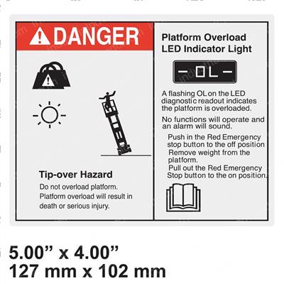 Picture of Decal, Platform Overload Led