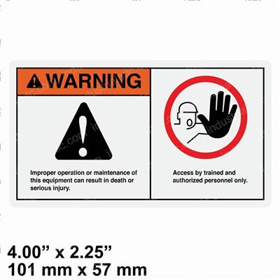 Picture of Decal, Improper Operation,