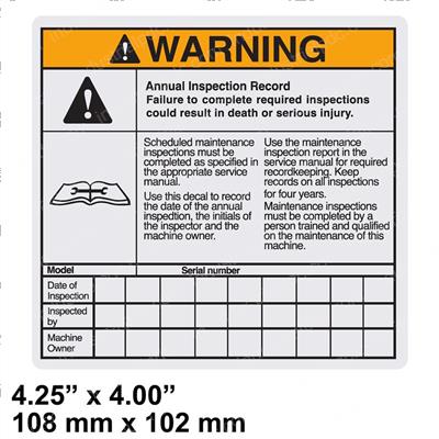 Picture of Decal,annual Insp***, Mini