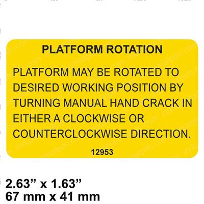 Picture of Decal Plat.rotation Intruc
