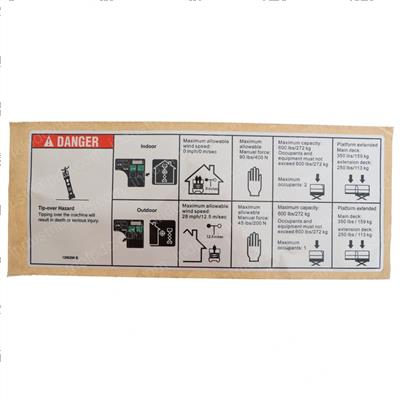 Picture of Decal, Danger, Max Capacity