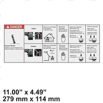 Picture of Decal - Danger Max Capacity
