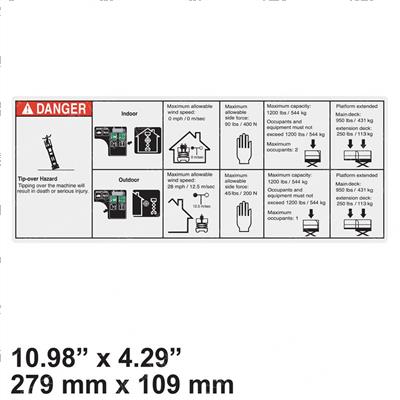 Picture of Decal - Danger, Max Capacity