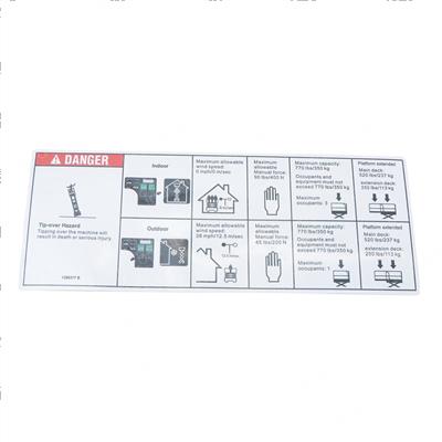 Picture of Decal, Danger, Max Capacity