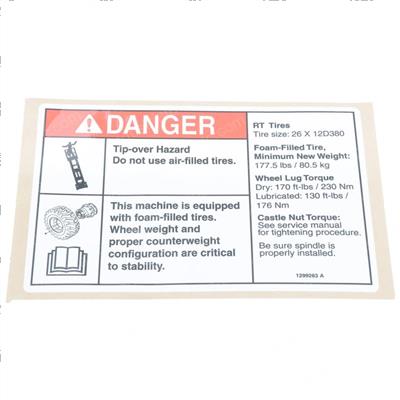 Picture of Decal,danger,tip, Gs69 Foam