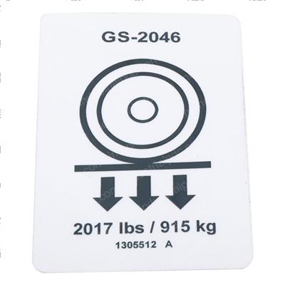 Picture of Decal, Label, Wheel Load,