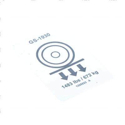 Picture of Decal, Label, Wheel Load,