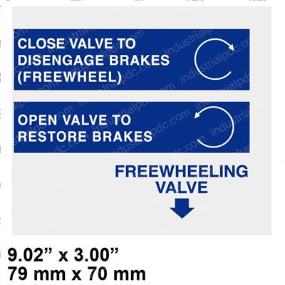 Picture of Decal - Free Wheeling Valve